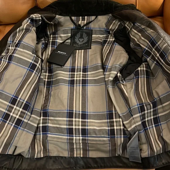 !SOLD! Belstaff Calf Leather Motorcycle Jacket with Removable Protective Armor - Picture 12 of 16